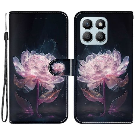 For Honor X8b 4G -puhelimen suojakuori, kuvioitu lompakkomallinen nahkakansi