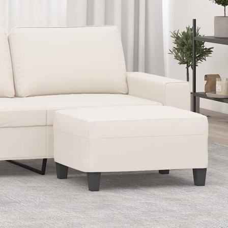 Vidaxl Fotpall Beige 70x55x41 Cm Mikrofiber Tyg Beige