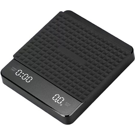 Baristavægt med Timer - Præcisionsvægt til Espresso & Madlavning, Bærbart Design