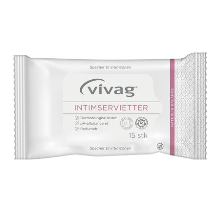 Vivag Intimservietter 15 stk, Skincare, Intimpleje, Intimservietter