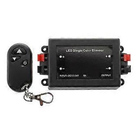 DC 12V Enkelfärgad LED Dimmer Kontroller + RF Fjärrkontroll