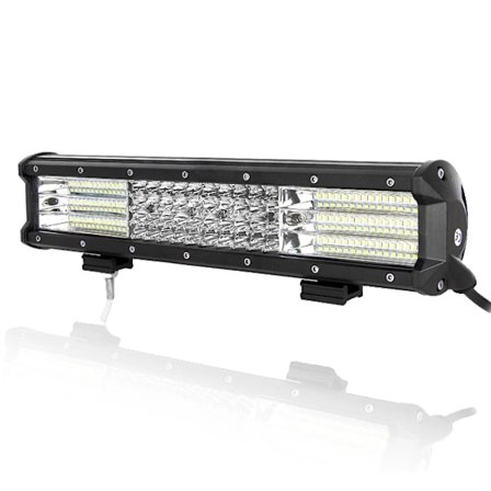 LED-arbetsljusstång, 9D-teknik, för offroad-bruk, 15 tum 390W utan tråd