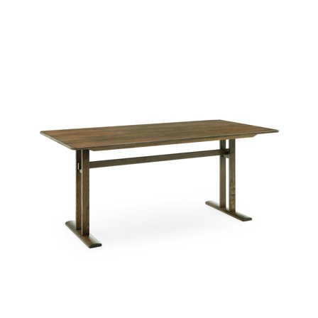 Oak spisebord, Massiv egetræ | 180x90 - Røget egetræ - 180x90x75 - Borde