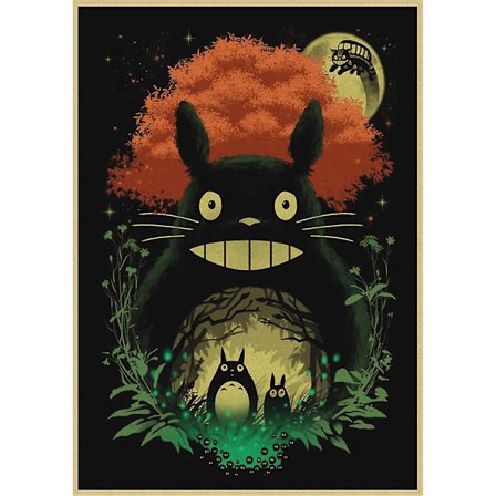 Vintage retro papir Anime-plakat Tonari No Totoro Miyazaki veggdekor Vintage hjemmeinnredning Barneromsdekorasjon