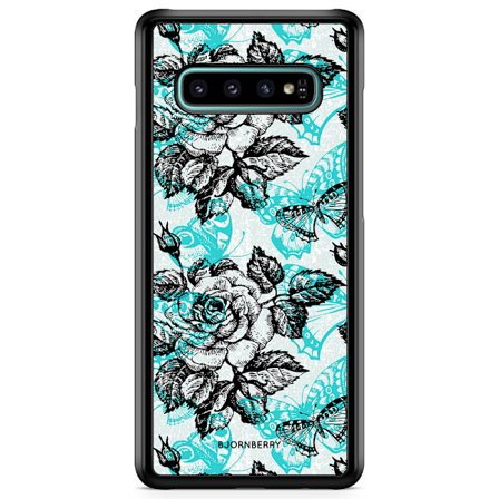 Bjornberry Skal Samsung Galaxy S10 - Fjärilar & Rosor