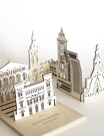 Building Cities Oslo Home Decoration Decorative Accessories/details Wooden Figures Creme Kolekto