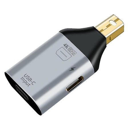 USB-C Adapter Type-C Hunn til -kompatibel DP MiniDP Hann Adapter HD Video 4K@60Hz mini DP-kompatibel