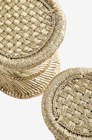 Madam Stoltz Pampas Krakk Strå+Gull 2stk