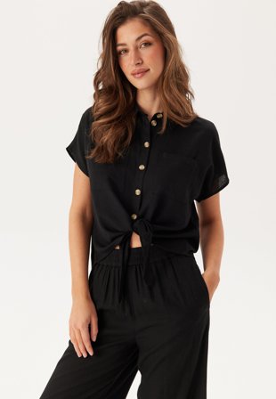 Pieces-Pcpia Ss Tie Shirt Wvn Noos-XS