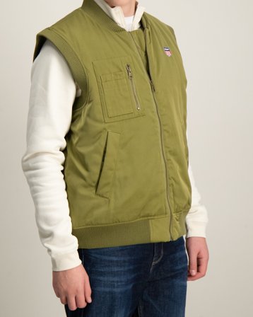 GANT RETRO SHIELD VEST Vert Gilets Garçon - Kids Brand Store