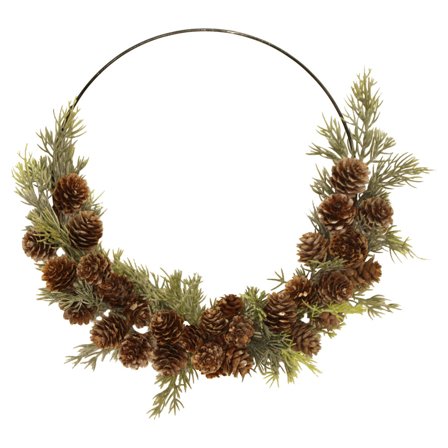 Julekrans med Fyrrenåle og Kogler