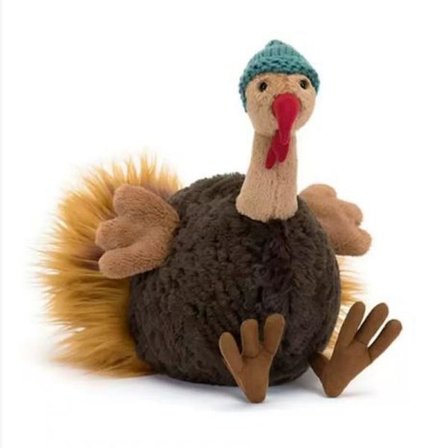 Jellycat Bartholomew Plyslegetøj, blødt og behageligt, perfekt til børn, Valentinsdagsgaver, samlerobjekter, Leo Turkey.