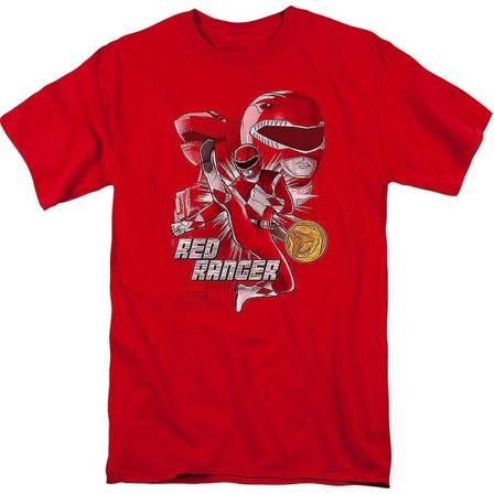 Röd Ranger Mighty Morphin Power Rangers T-shirt kläder S