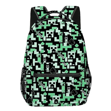 Minecraft-alkukoulu- ja yläkoululaisten koululaukut Lasten reput Reput alakoululaisille DB