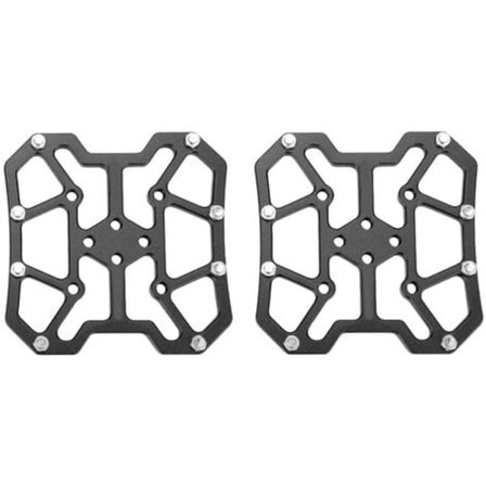 TONYSA 1 Par Aluminium Legering Cykel Clipless Pedal Platcompatible medm Adaptere compatible med SPD (Sort)/NC/