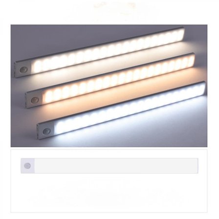 Usb Rechargeable 30cm 60 Led Magnetic Motion Sensor Night Light,auto On/off.portable,cordless,stick-on Anywhere For Cabinet,closet,wardrobe A927-