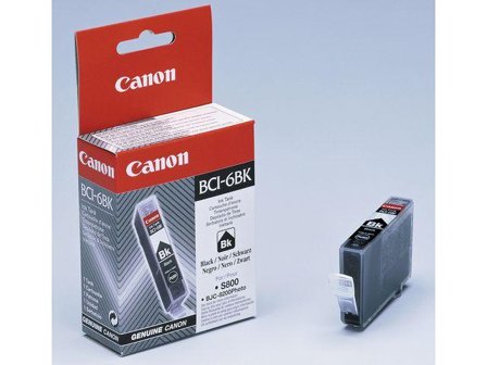 Canon BCI-6BK - Svart - original - blekkbeholder - for i86X, 90X, 96X, 990, 99XX; PIXMA IP4000, iP5000, iP6000, iP8500, MP750, MP760, MP780; S830