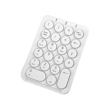 Trådløs talltastatur Bluetooth numerisk tastatur runde taster Numpad 22 taster oppladbart talltastatur