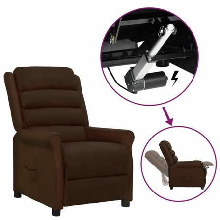 Vidaxl Reclinerfåtölj Med Uppresningshjälp Gräddvit Konstläder Brun