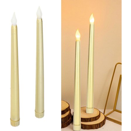 2 pakke flammefri LED-lys (helgull), LED-spisslys, batteridrevet