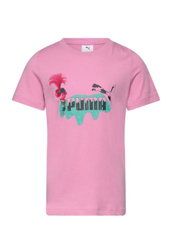 Puma X Trolls Tee Tops T-shirts Short-sleeved Pink PUMA