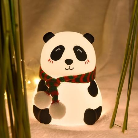 Yövalo Panda Silikonikoriste Piirretty Luova Lahja Söpö