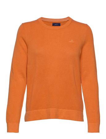 Cotton Pique C-Neck Villapaita Oranssi GANT