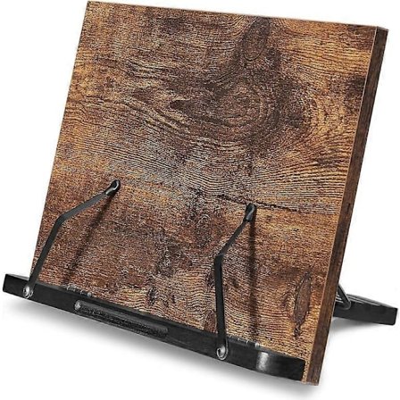 Folding Cookbook Stand, Recipe Book Holder with Clips