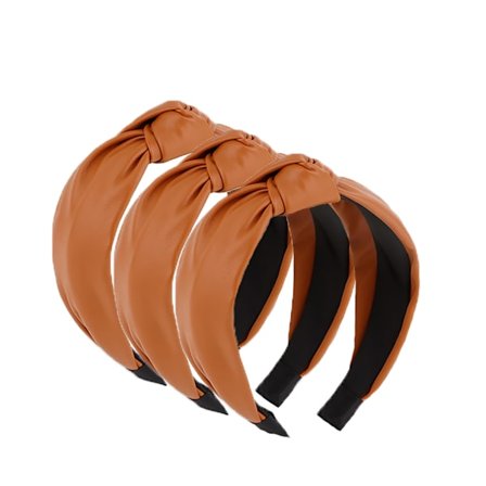 Læder Hårbøjle til Kvinder, Skridsikker Knude Bred Hårbøjle - Yoga & Trænings Hårbånd, Mode Hårtilbehør til Sport, Fitnesscenter & Altid