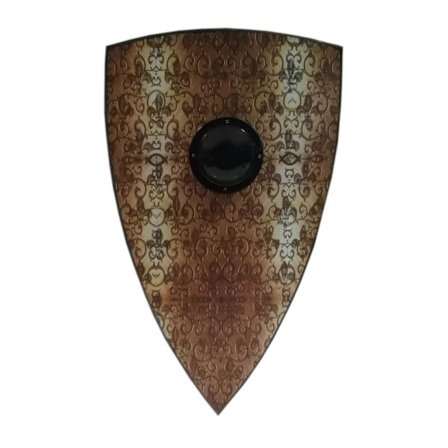 Trä Medeltida Fleur de lis Shield SWE144