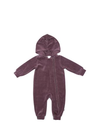 Jumpsuit Velour, Dark Rose Pitkähihainen Body Liila Smallstuff
