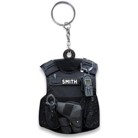 Akryyli sotilaallinen avaimenperä Tactical-auto avaimenperät naisten vempaimet miehille poliisi-tarvikkeet avaimenperät ystävä joulu