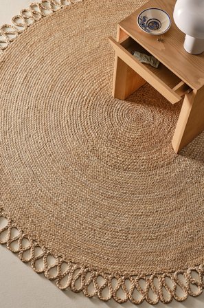 Jotex - Rundt Juteteppe Jute Natur BAHAR - Kjøp Jutetepper hos Jotex