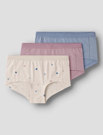 name it Nkfhipster 3P Peyote Hearts Noos - Cream - 116