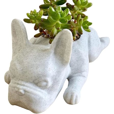 Pieni Koiran Mehikasvi Ruukku, Hartsi Kasviruukku, Ranskanbulldoggin Muotoinen Kukkaruukku, Mini Pennun Kasviruukku