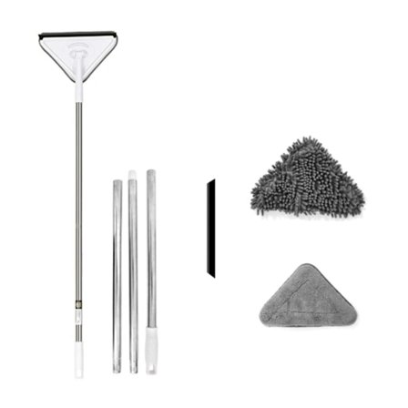 Multifunktionell lång stång teleskopisk moppning torr och våt moppning fönsterputs(A)