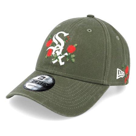 New Era - MLB Groen adjustable Cap - Chicago White Sox Flower 9FORTY Olive Adjustable @ Hatstore