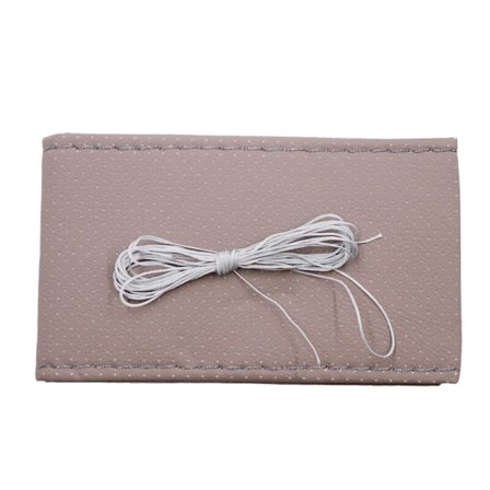 (Grå) Flätat skydd för ratt Rattkåpa Läderfläta för bilrattfodral Inredningsdetaljer Biltillbehör