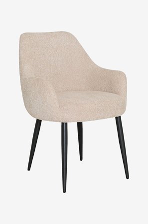 Nordic Furniture Group - Spisebordsstol Theo 2-pak - Beige - Stole med armlæn - Fra Homeroom
