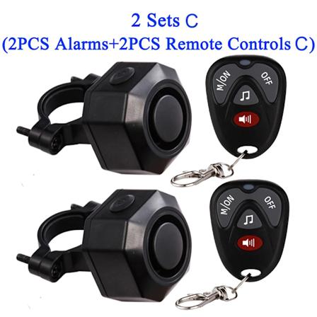 Wsdcam USB Genopladelig Cykelalarm Tyverisikring Sikkerhedsalarmer til Trådløs Alarm Fjernbetjening Motorcykel Cykel Advarsels Klokke K