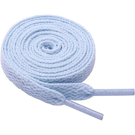 47" Ensfargede flate skolisser for joggesko, tursko og løpesko (lyseblå)