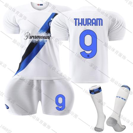 23/24 Ny Sæson Udebane Inter Milan F.C. THURAM Nr 9 Børnetrøje-pakke Barn-18
