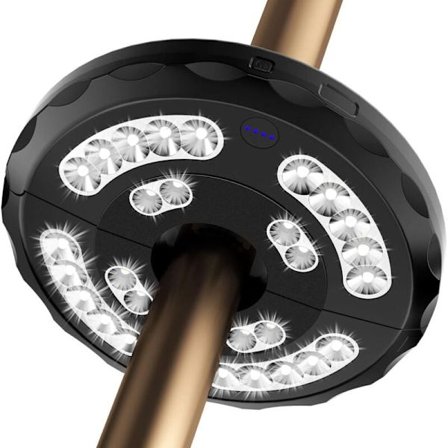 28 LED Ladattava Aurinkovarjon Valo 3 Valotilalla - Hätävalo Retkeilyyn, Patiolle, Rannalle, Puutarhaan, Uima-altaalle - Yhteensopiva 