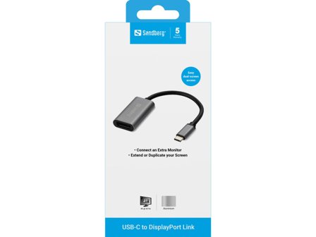 Sandberg USB-C to DisplayPort Link - ekstern videoadapter