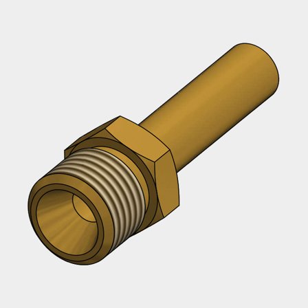 Gas Ø8mm rörstos - LH1/4" gänga
