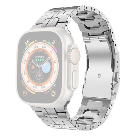 Apple Watch Series 8 (45mm) / Watch Ultra armband i titanstål - Silver