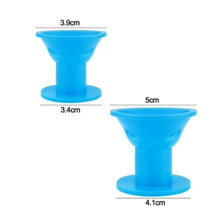 TG Små silikonhårrullar, blå, 20 stora och 20 små