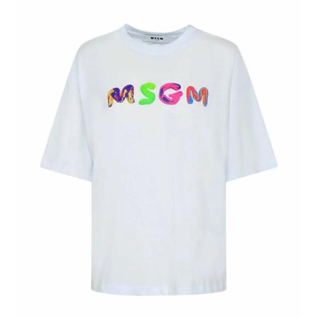 Msgm, T-Shirts Wit, Dames, Maat:S