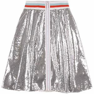 Kids - DKNY Silver Sequined Midi Skirt 10 years - Skirts - 10 years - Silver - Mädchen