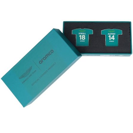 Formula One - Grön Tillbehör - Aston Martin F1 24 Driver Number Pin 2pck Metal Enamel Pin @ Hatstore
